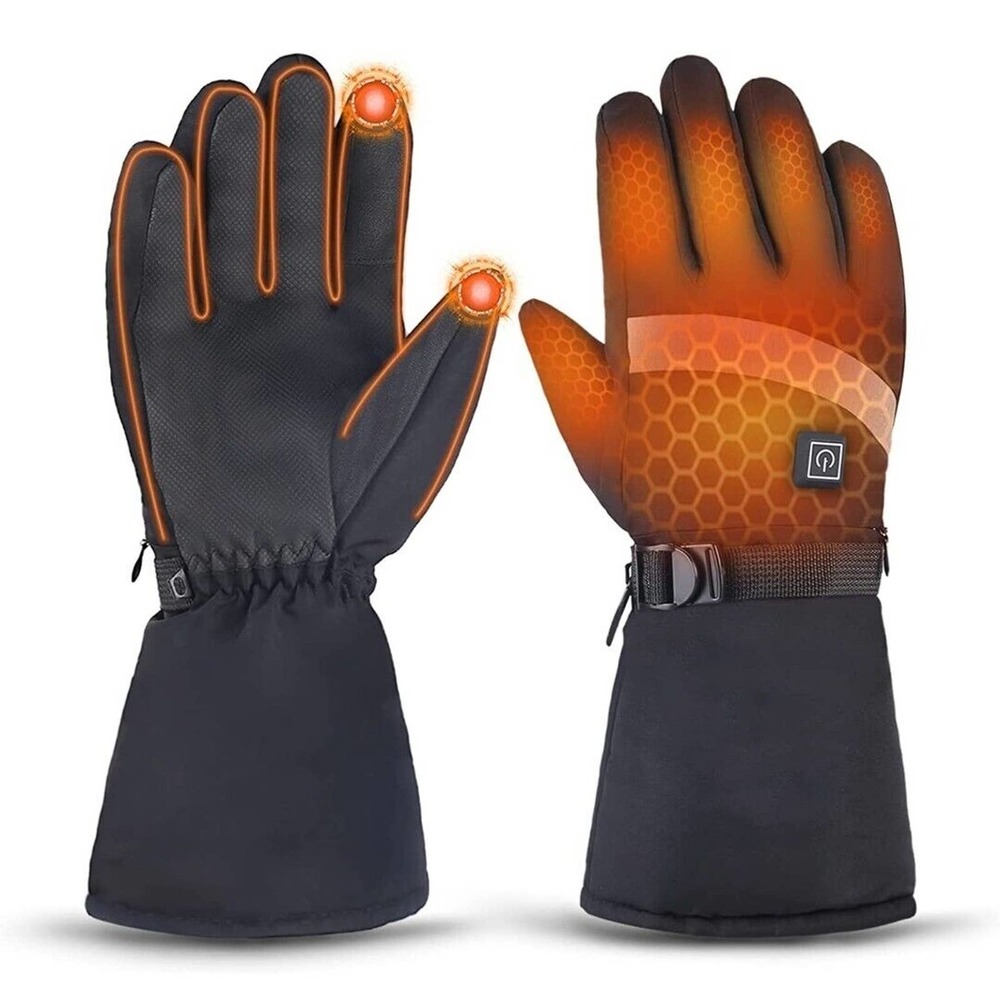 New Adult Small Black Genovega Graphene Rechargeable 5V Battery Heated Gloves